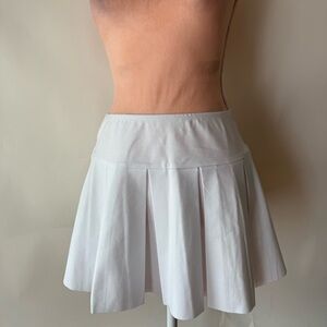 Dolls Kill Current Mood WICKED SCHOLAR PLEATED MINI SKIRT - WHITE
